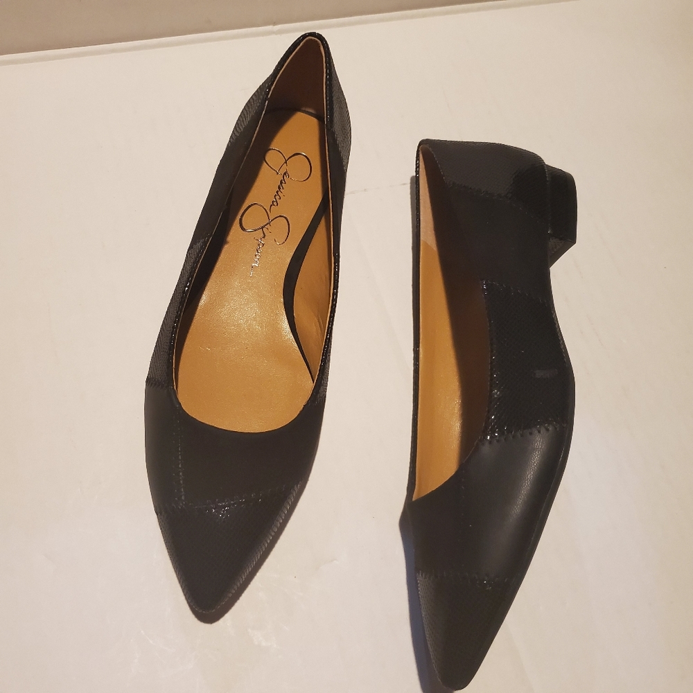 Jessica Simpson Black Lamara Patchwork Flats 7 - image 6